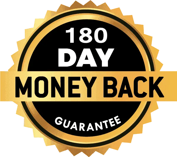 180 day money back guarantee